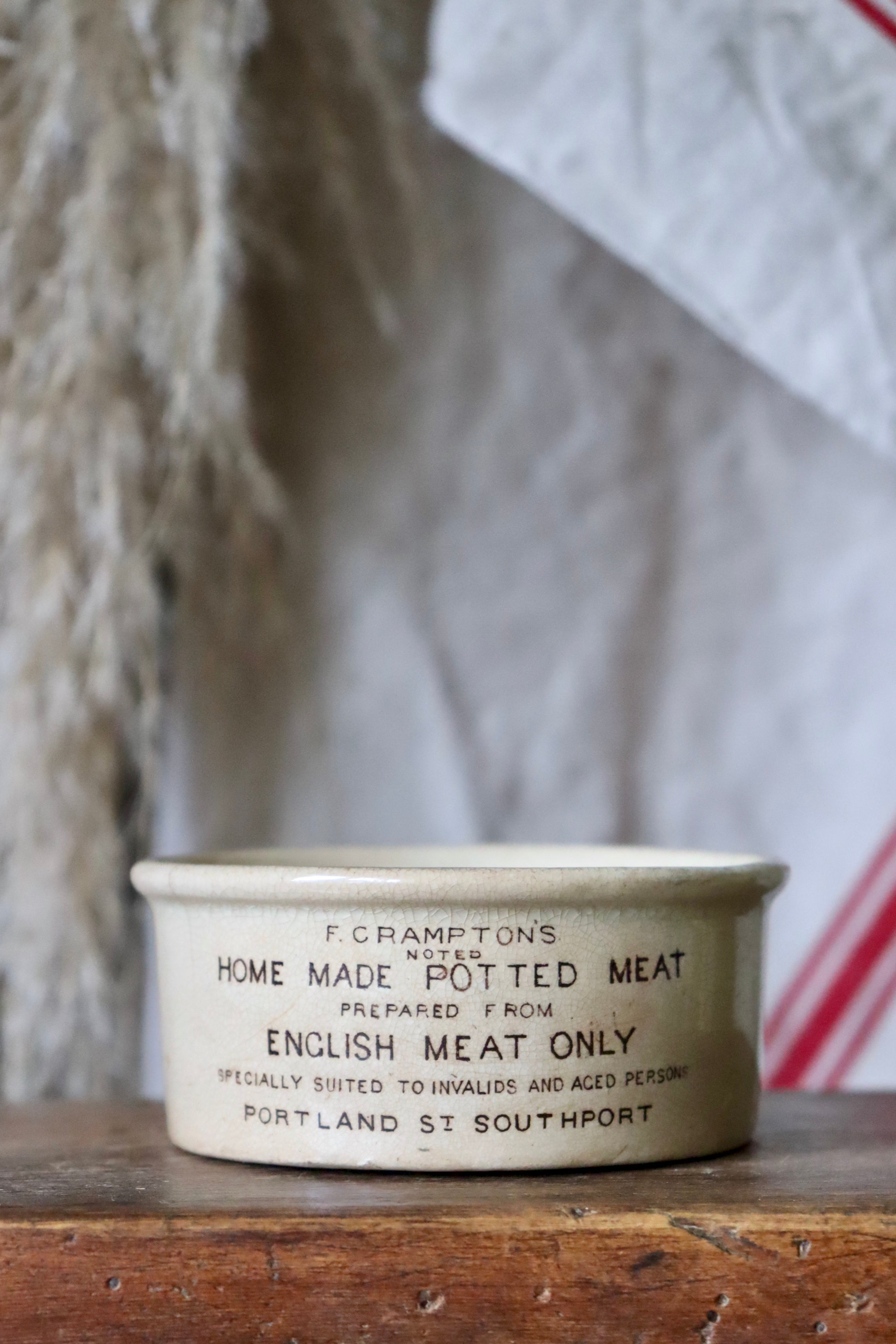 Rare Antique F. Crampton's Home Potted Meats Pot