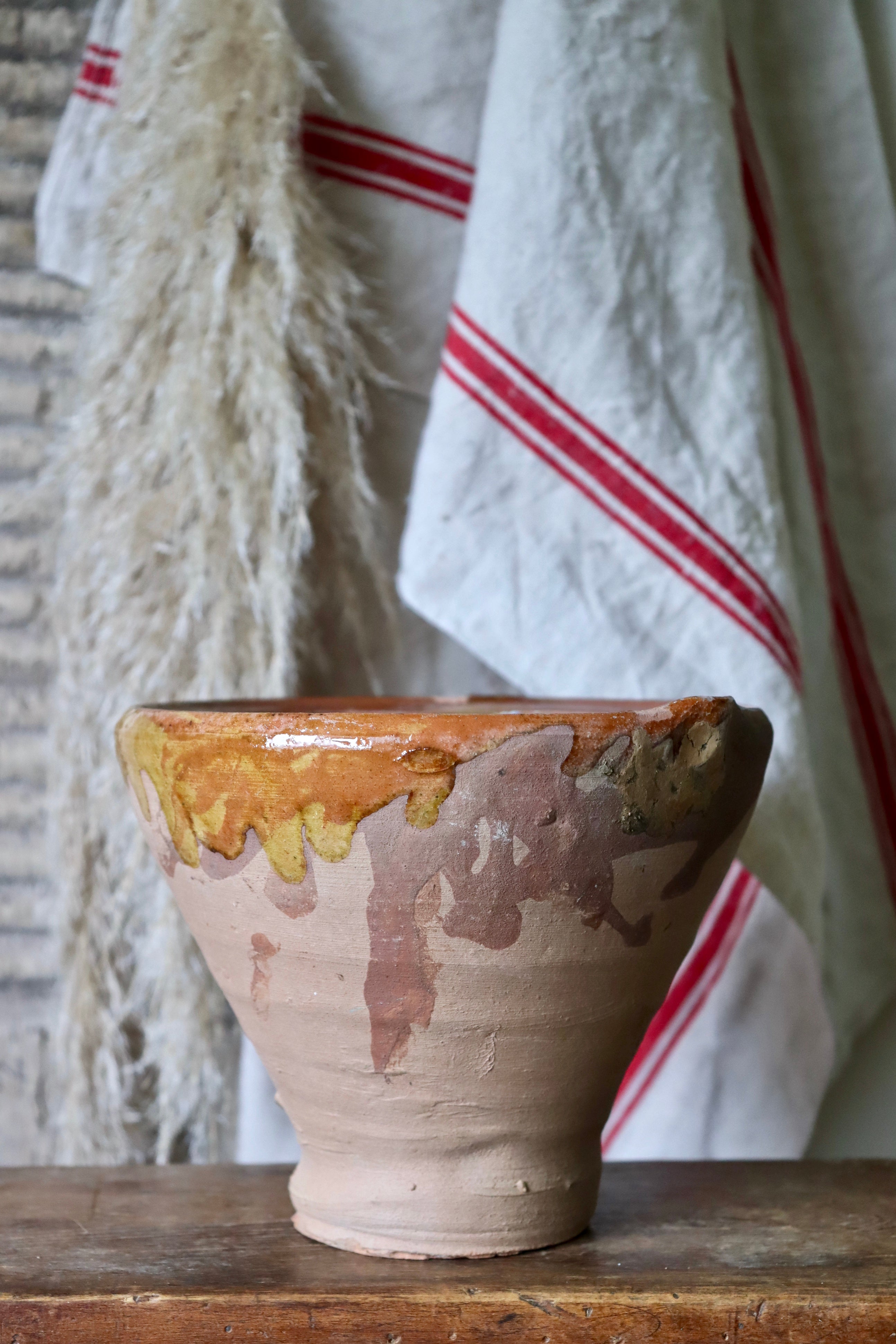 Antique French Ceramic Resin Pot - Large