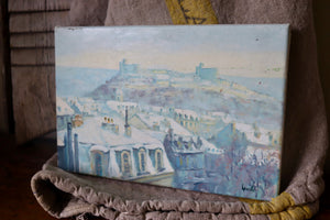 French Besançon Painting on Canvas
