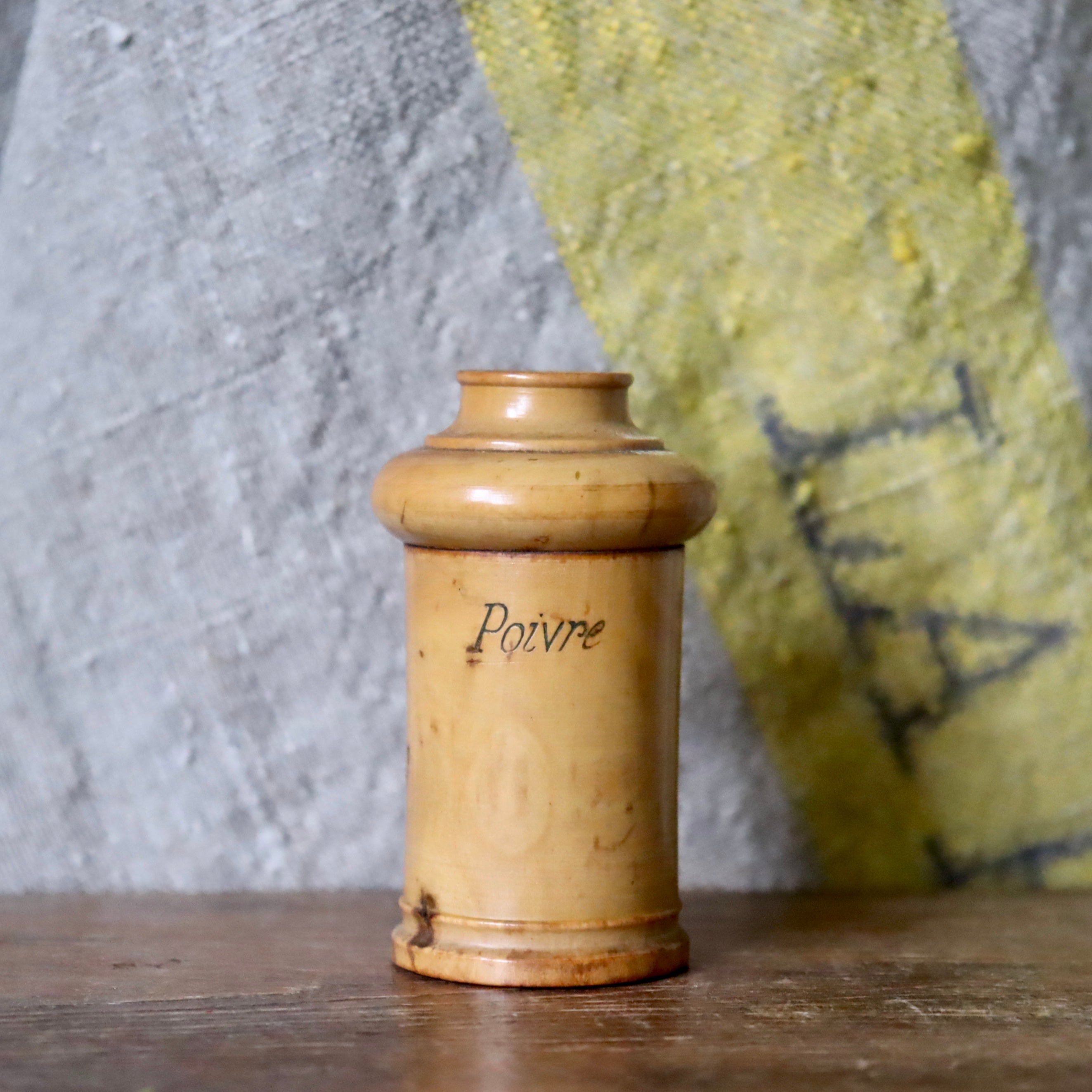 French Montciel Liqueur de Luxe Poivre Wooden Pot