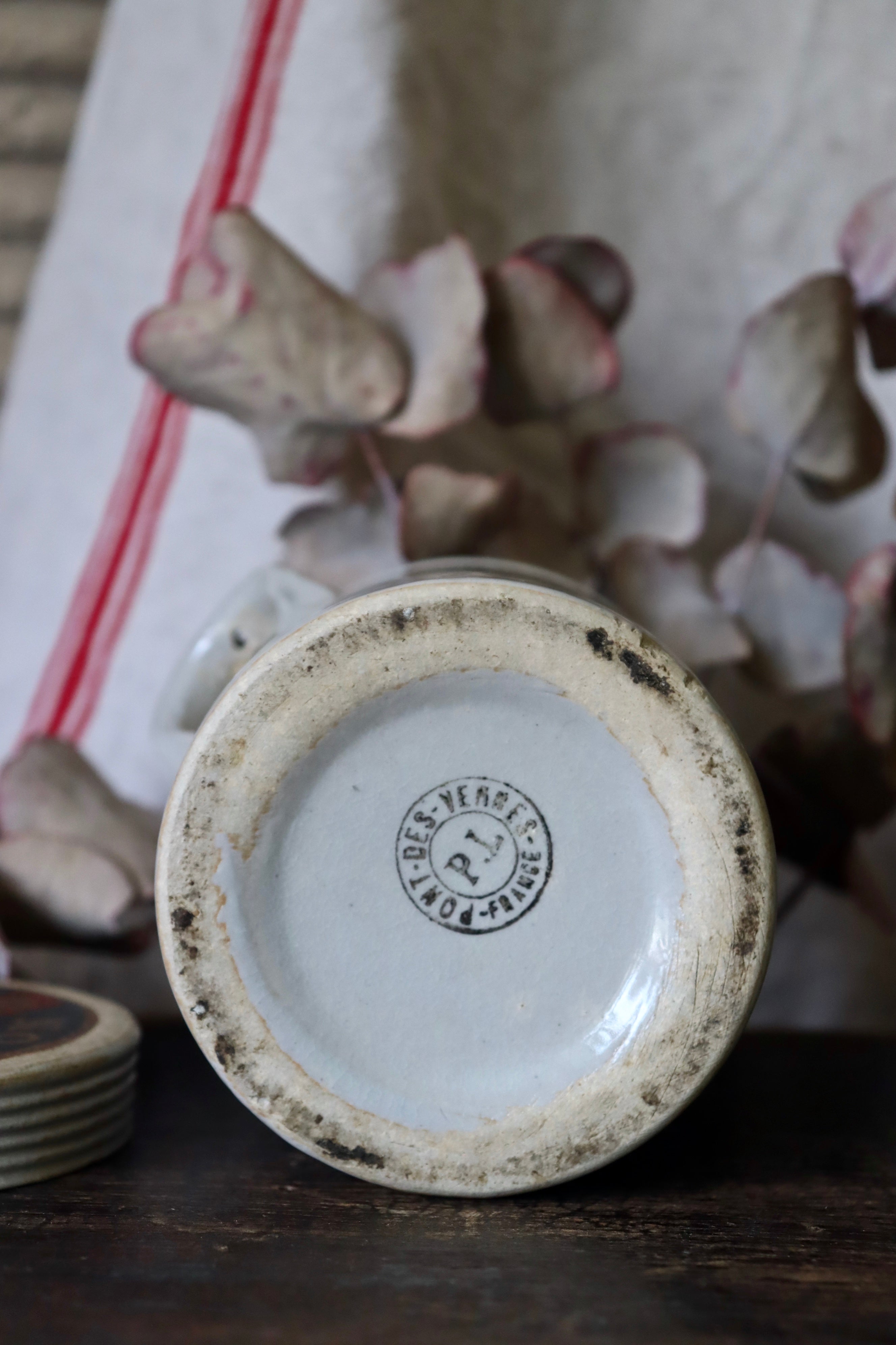 Moutarde Grey-Poupon A Dijon Stoneware Advertising Pot