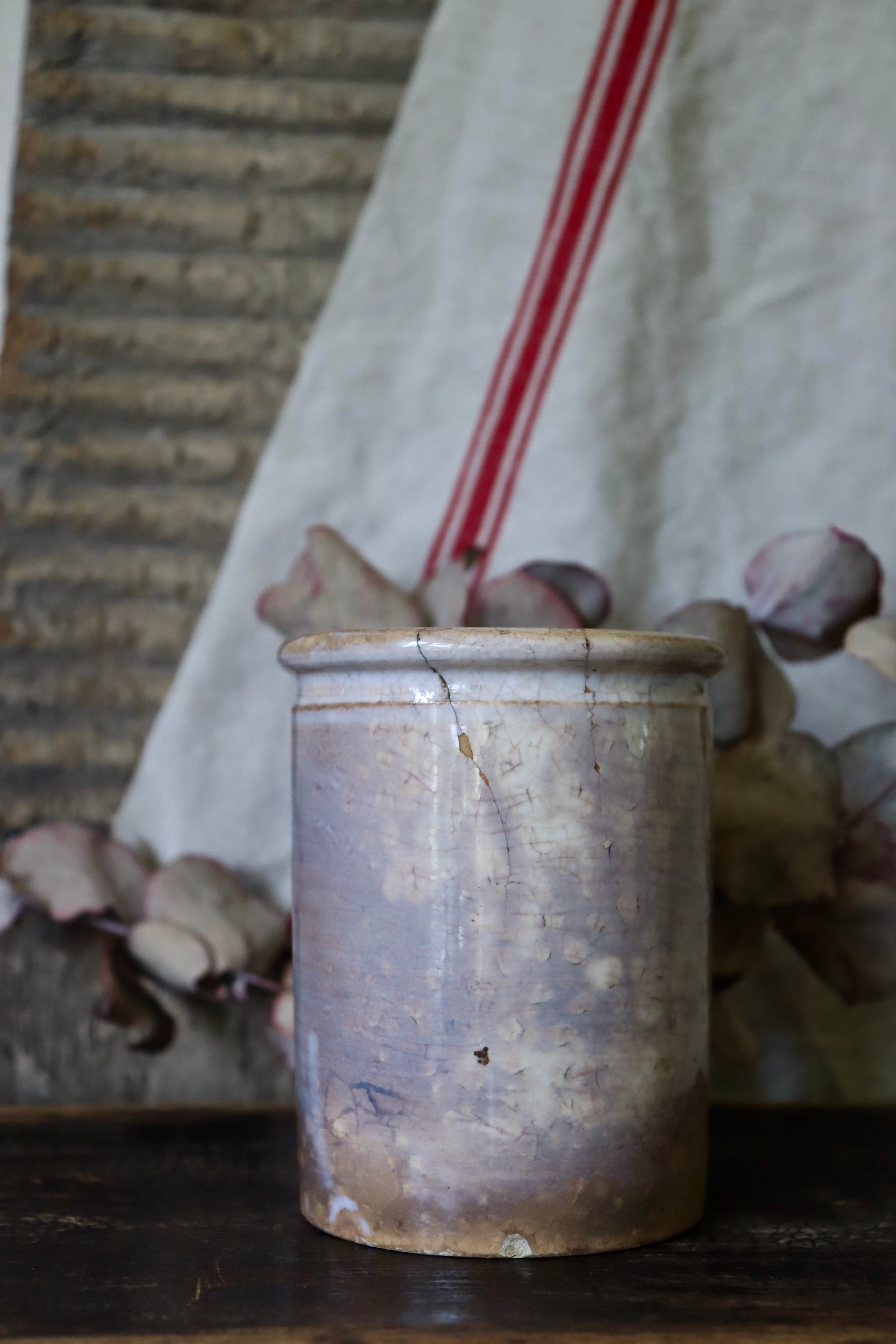 French Sarreguemines Stoneware Pot
