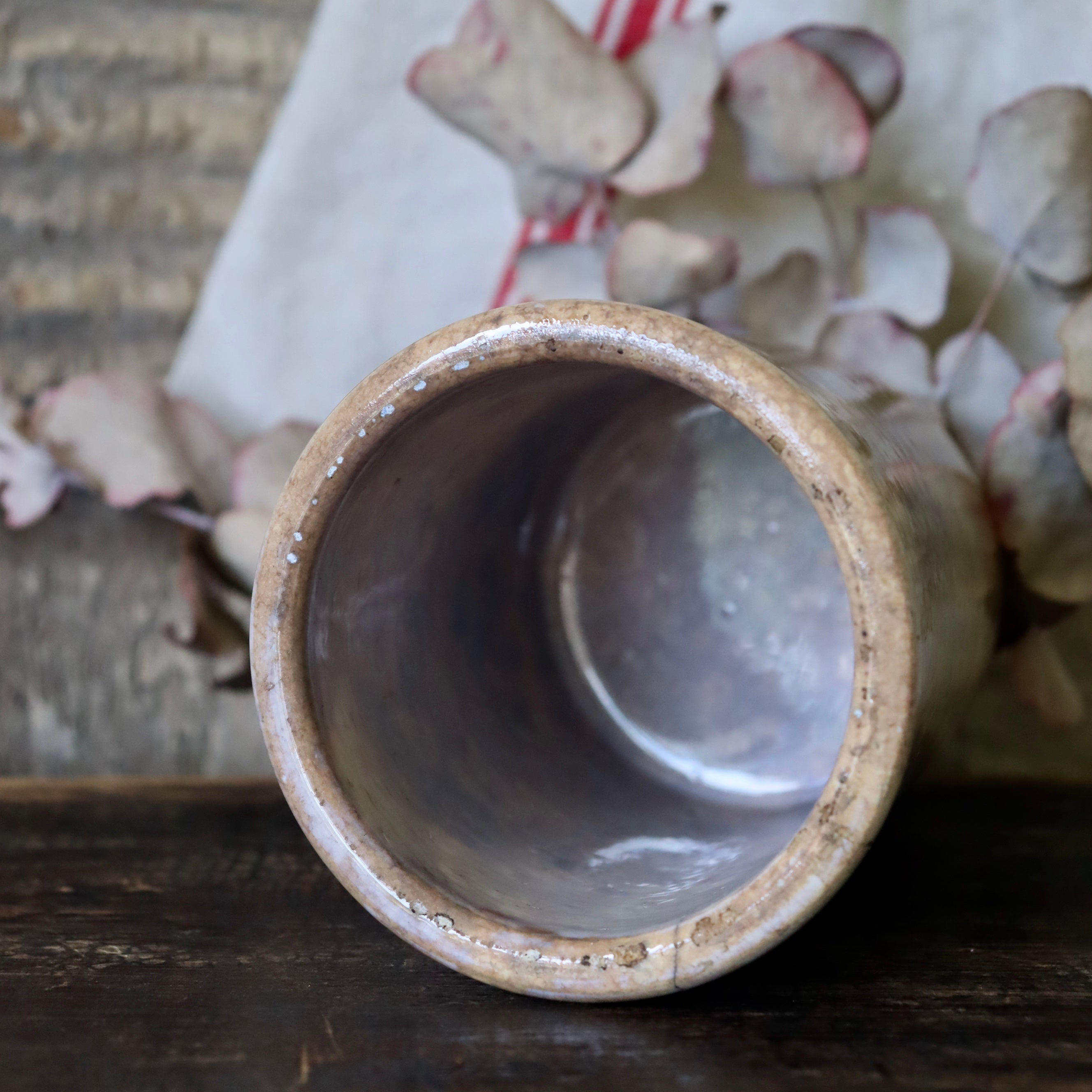 French Sarreguemines Stoneware Pot