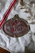 Load image into Gallery viewer, Antique French Société Canine de Basse Normandie Plaque
