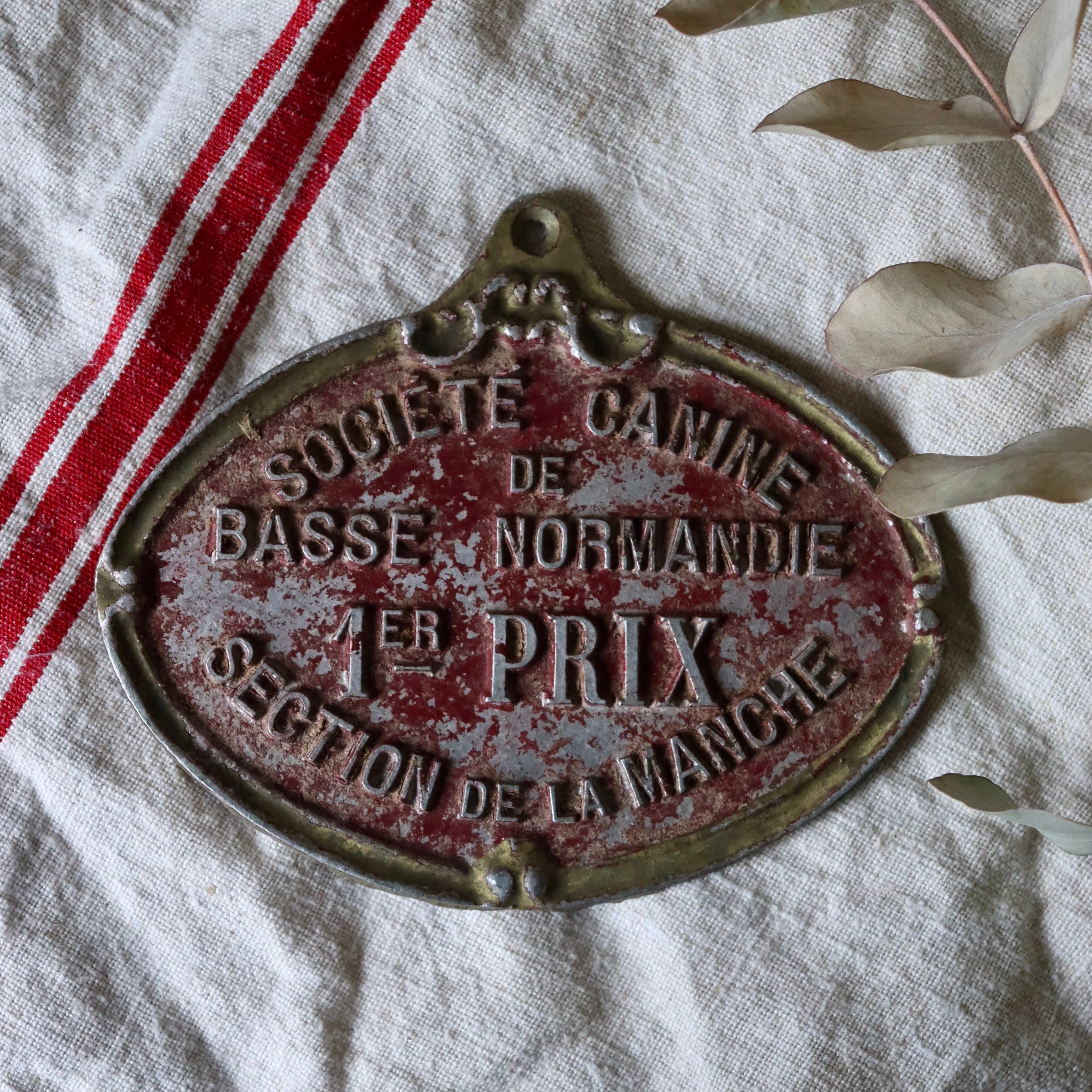 Antique French Société Canine de Basse Normandie Plaque