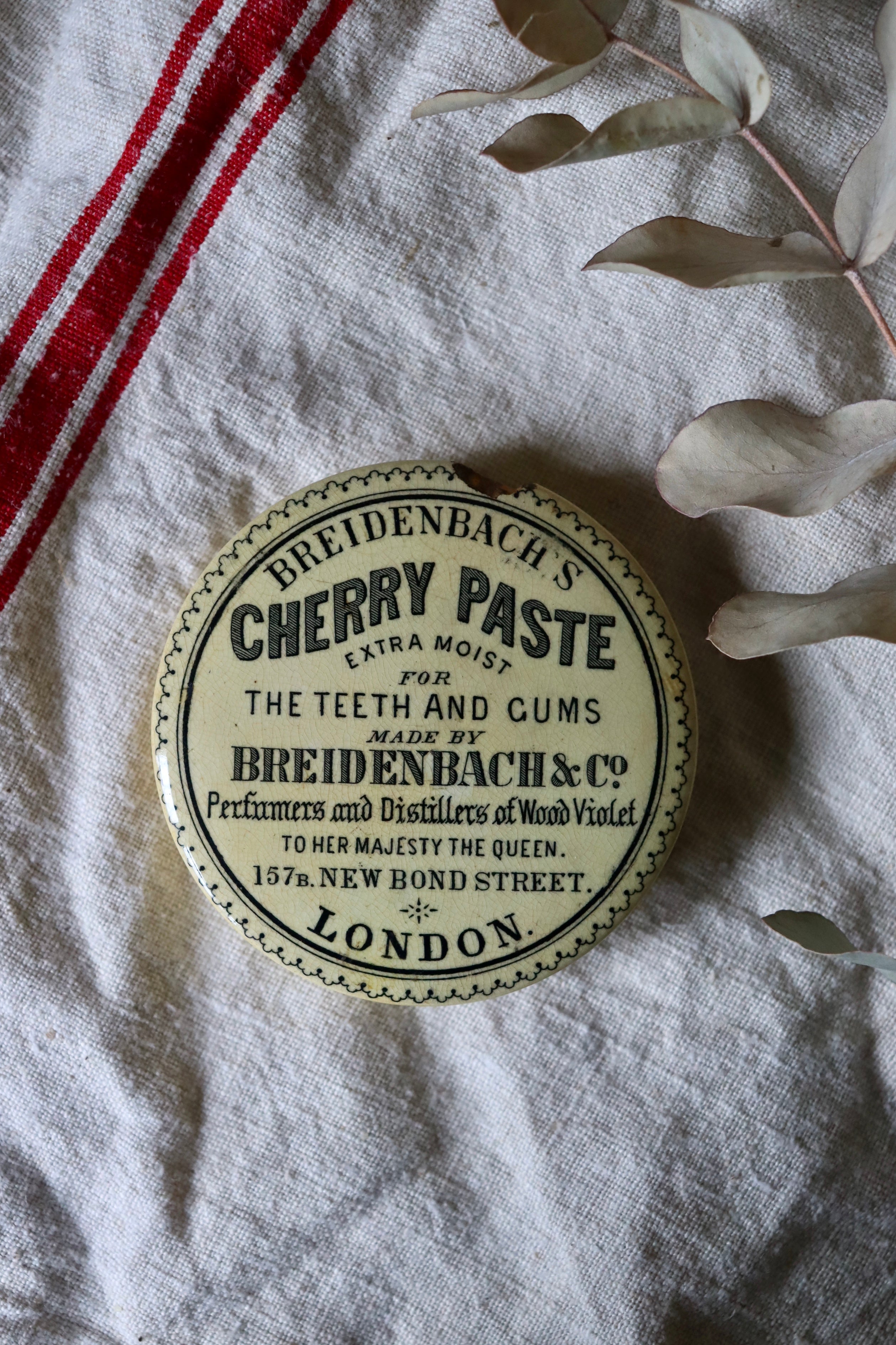 Breidenbach's Cherry Paste London Pot Lid