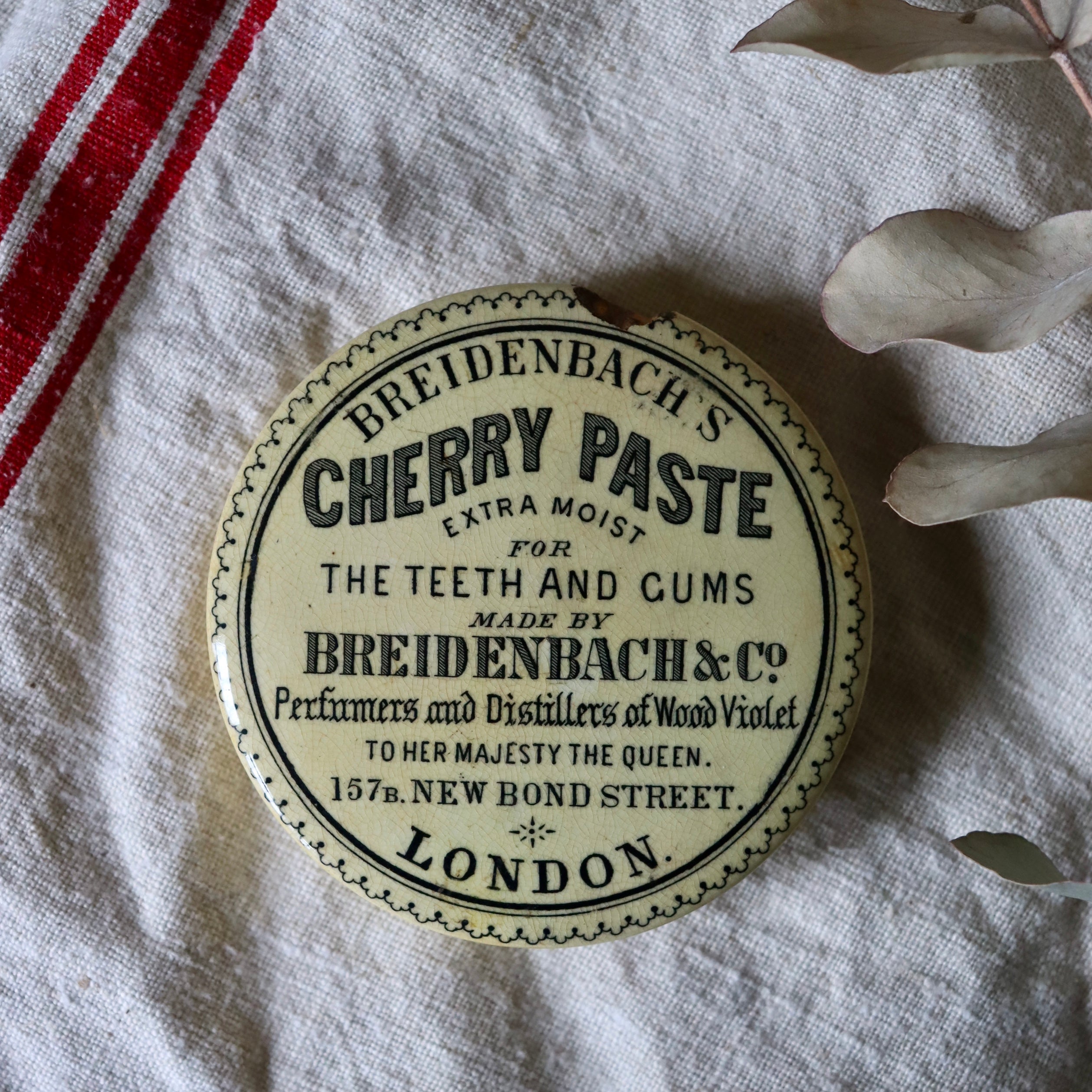 Breidenbach's Cherry Paste London Pot Lid