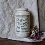 Load image into Gallery viewer, Antique Paterson Cod Liver Oil Chemist Pot
