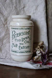 Antique Paterson Cod Liver Oil Chemist Pot