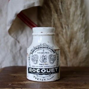 Rare Antique French Moutarde Normande Bocquet Maison Fondee Pot