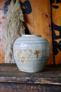Medium Antique Stoneware Ginger Jar