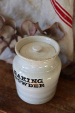 Load image into Gallery viewer, Ironstone Baking Powder Pot
